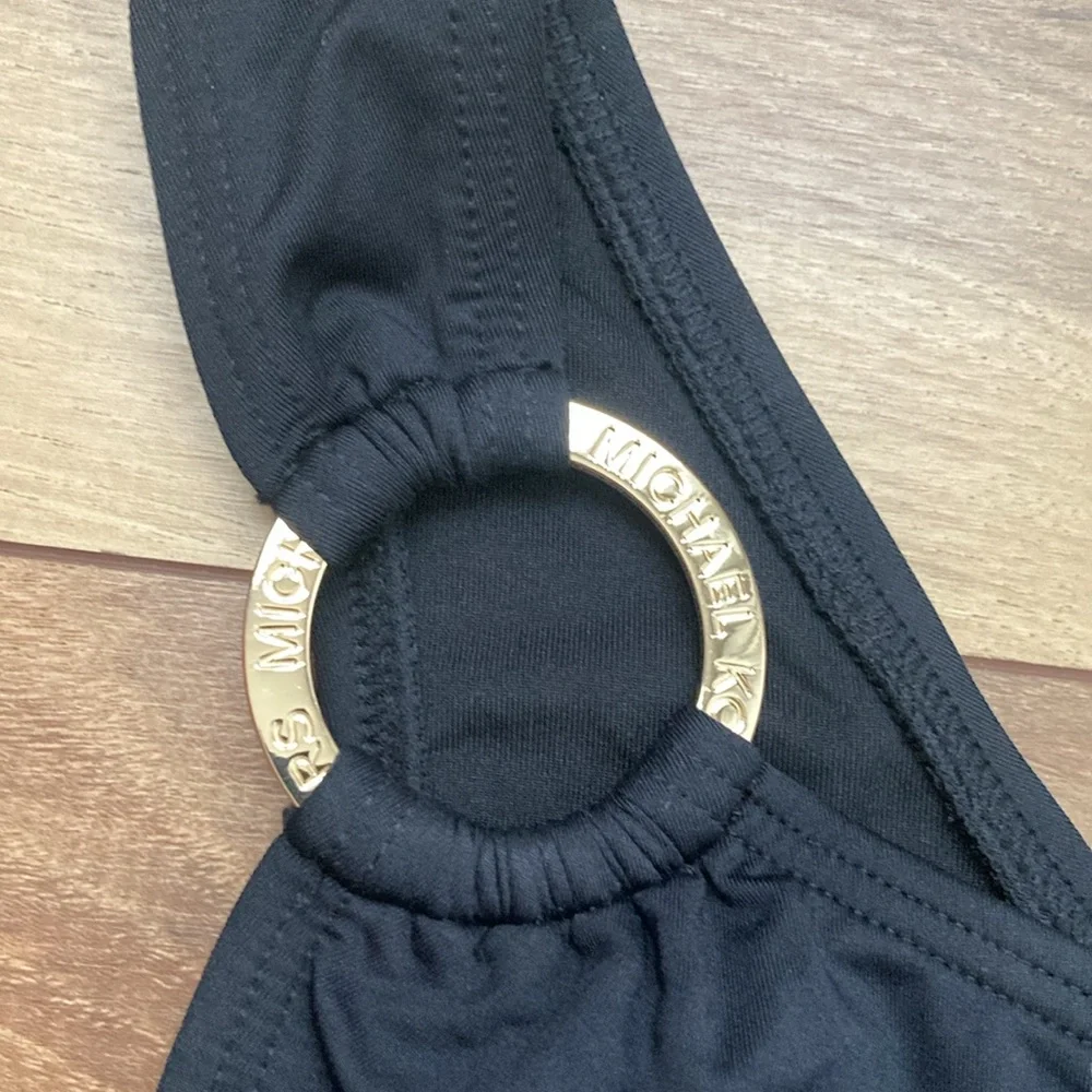 MICHAEL Michael Kors Black One-Shoulder Swimsuit